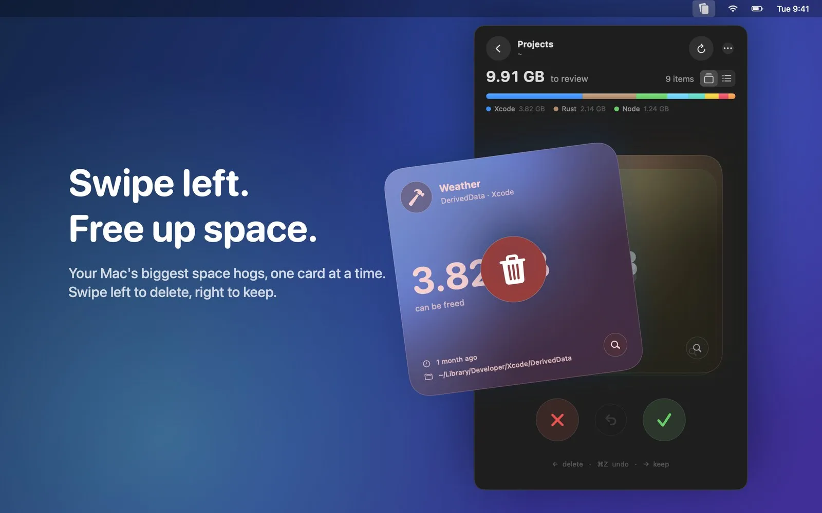 Swipeclean: “Swipe left. Free up space.”