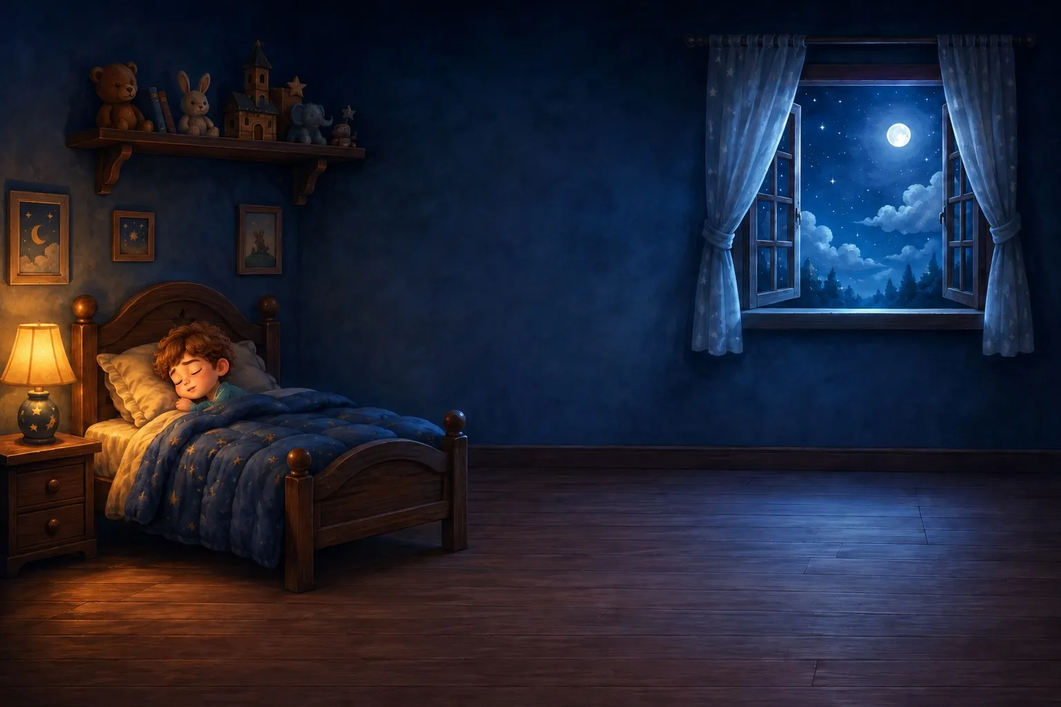 The moonlit bedroom where every night begins